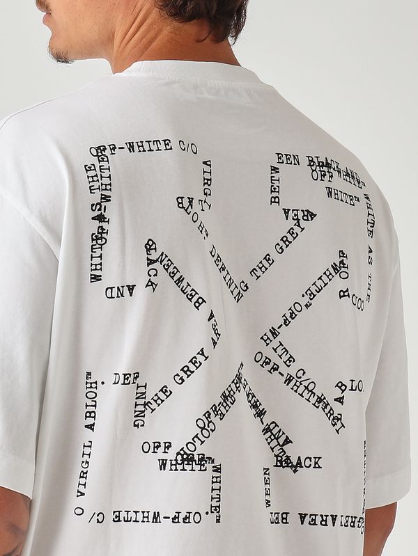 5. Camiseta de algodón para hombre Blanco Off-White 44maa120s26j00k100