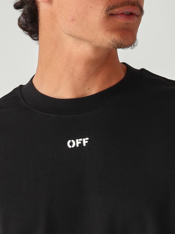 5. T-shirt uomo in cotone Nero Off-White 44maa120s26j00y001