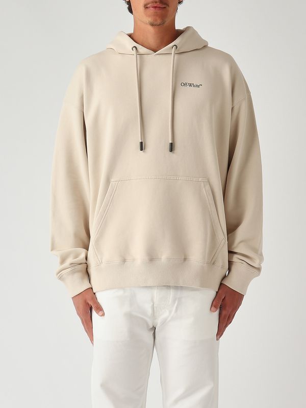 Sudadera de algodón para hombre Beis Off-White