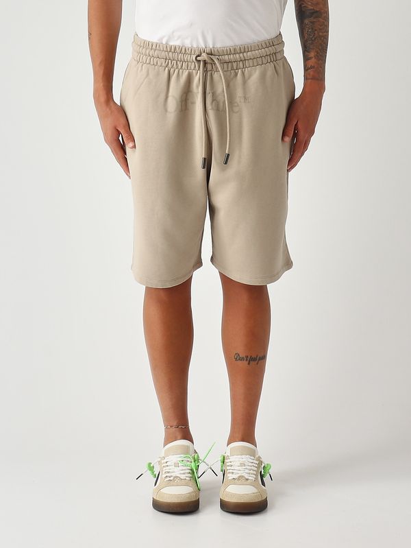 1. Pantaloncino uomo in felpa di cotone Beige Scuro Off-White 44mci013s26f00c250