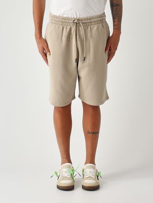 1. Pantaloncino uomo in felpa di cotone Beige Scuro
