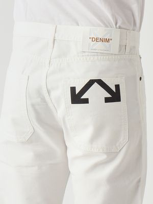 5. Men's cotton jeans White