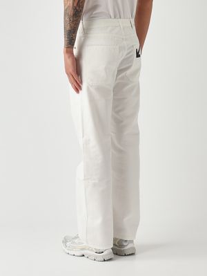 4. Men's cotton jeans White