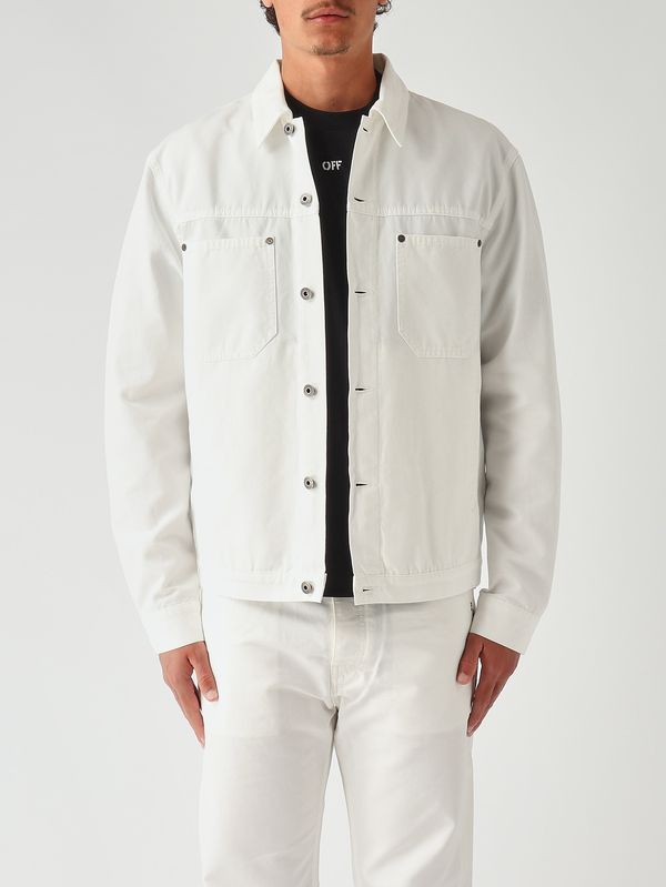 1. Surchemise en coton pour homme Blanc Off-White omev01bs26fab00210
