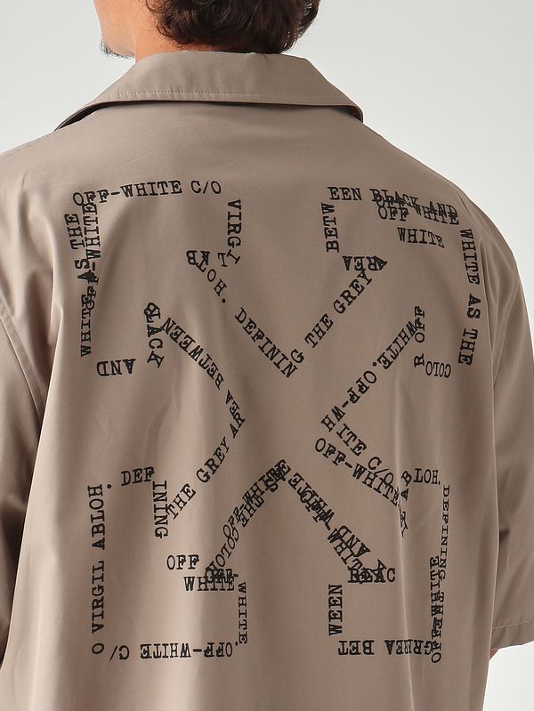 5. Sobrecamisa de algodón para hombre Beige oscuro Off-White omgg01fs26fab00520