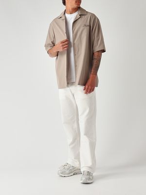 2. Sobrecamisa de algodón para hombre Beige oscuro
