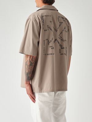 4. Sobrecamisa de algodón para hombre Beige oscuro