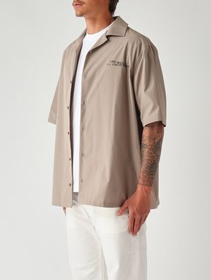 3. Sobrecamisa de algodón para hombre Beige oscuro