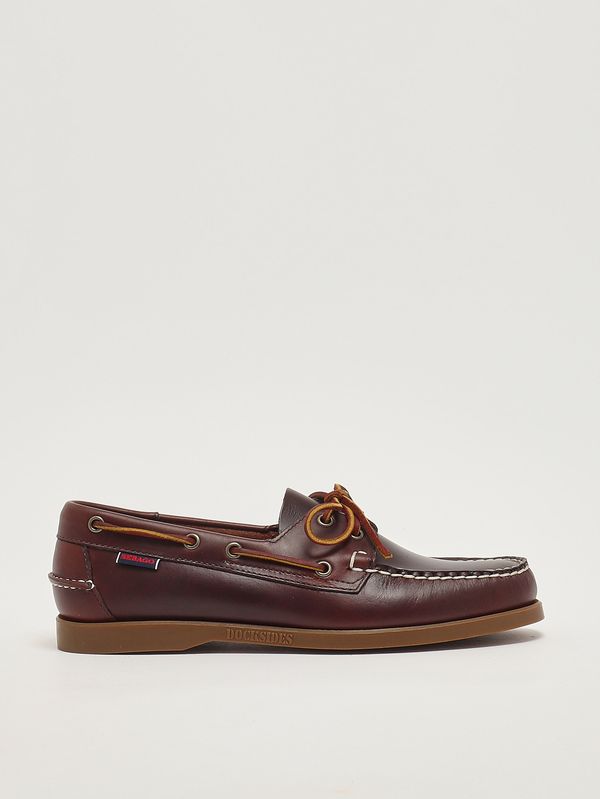 1. Mocassino uomo Docksides Portland Waxed in pelle conciata a caldo Marrone Sebago 70000g0