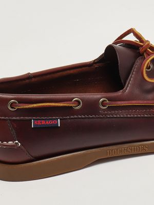 5. Mocassino uomo Docksides Portland Waxed in pelle conciata a caldo Marrone