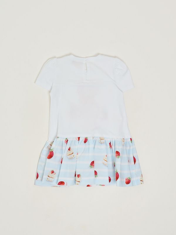 2. Baby girl's stretch cotton dress Sky Blue Monnalisa 31g9167201