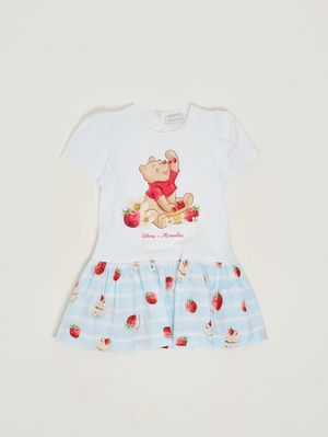 1. Baby girl's stretch cotton dress Sky Blue