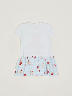 2. Baby girl's stretch cotton dress Sky Blue