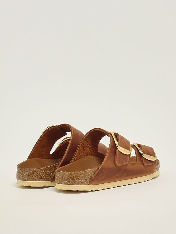 3. Sandalo donna Arizona Big Buckle in pelle oliata Cognac Birkenstock 1011073