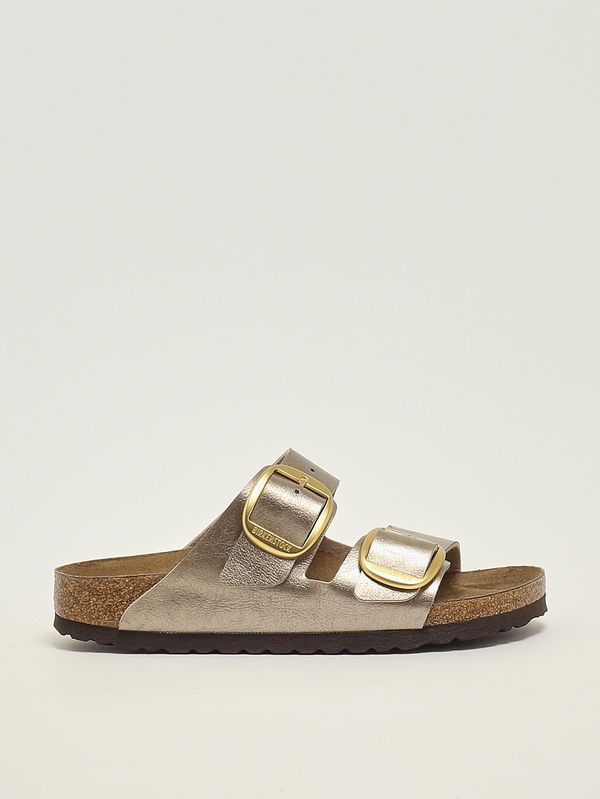 1. Women's Arizona Big Buckle Sandal in Birko-Flor Taupe Birkenstock 1020882