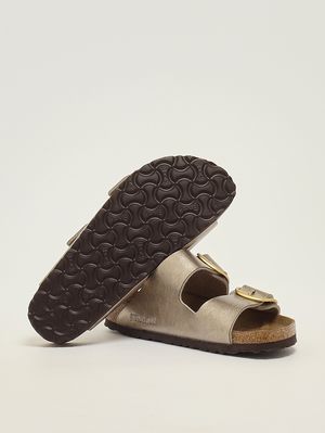 4. Women's Arizona Big Buckle Sandal in Birko-Flor Taupe