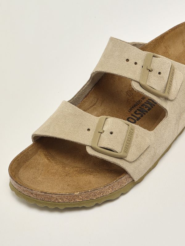 5. Men's Arizona suede leather sandal Light Khaki Birkenstock 1032061