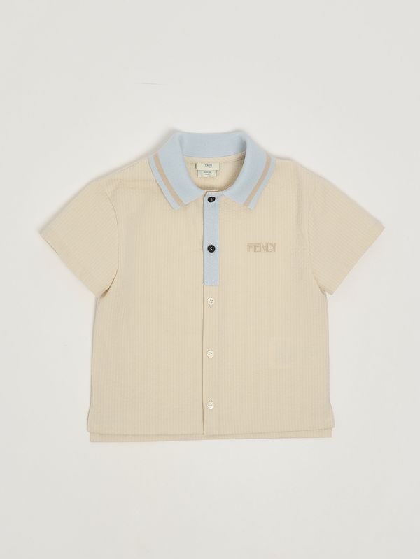1. Kinderhemd aus Baumwolle Beige Fendi bmc092avwo