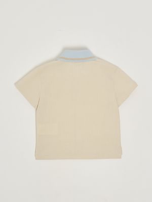 2. Kinderhemd aus Baumwolle Beige