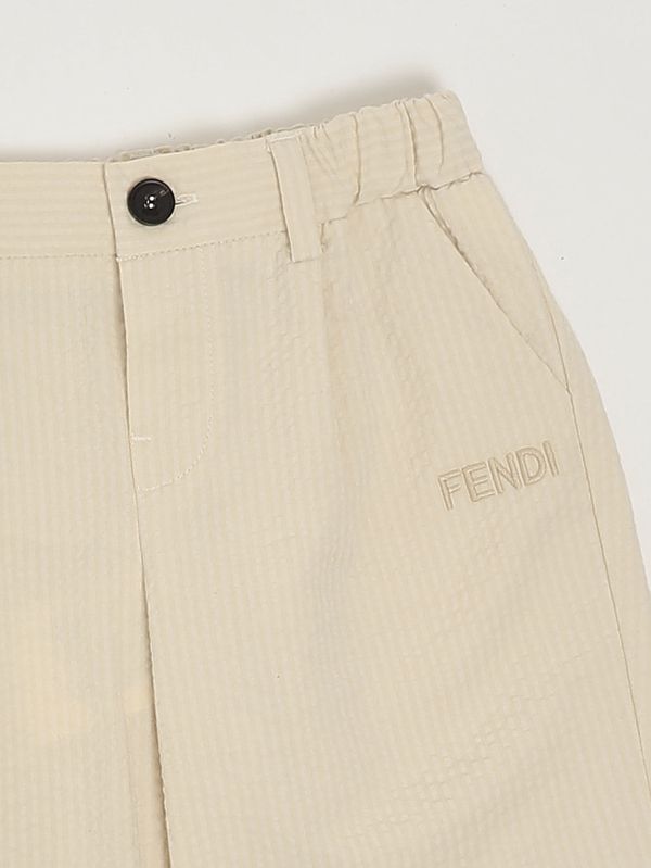 3. Short en seersucker pour bébé garçon Beige Fendi bmf279avwo