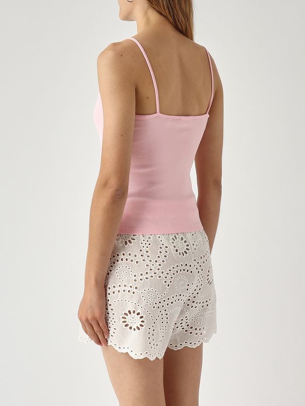 4. Damen-Tanktop Zaira aus Stretch-Baumwolle Rosa MC2 Saint Barth zai0001