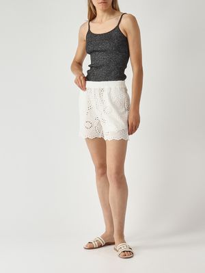 5. Camiseta de tirantes para mujer Zaira de algodón elástico Negro