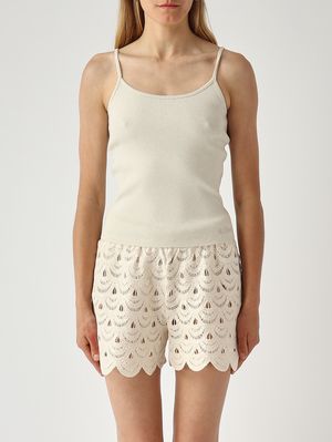 1. Débardeur femme Zaira en coton stretch Beige
