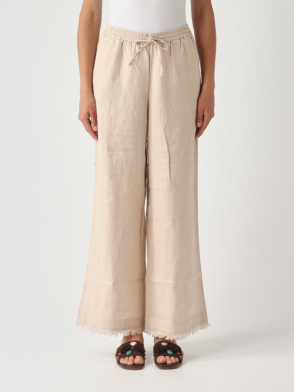 1. Damenhose Irma aus Leinen Beige MC2 Saint Barth ira0001