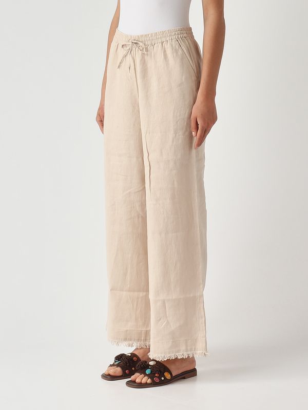 3. Damenhose Irma aus Leinen Beige MC2 Saint Barth ira0001