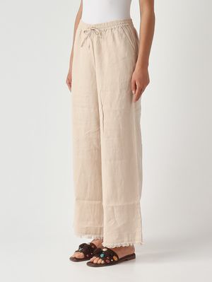3. Women's Irma Linen Trousers Beige