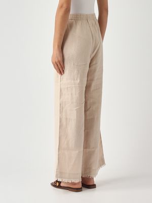 4. Women's Irma Linen Trousers Beige