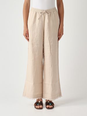 1. Women's Irma Linen Trousers Beige