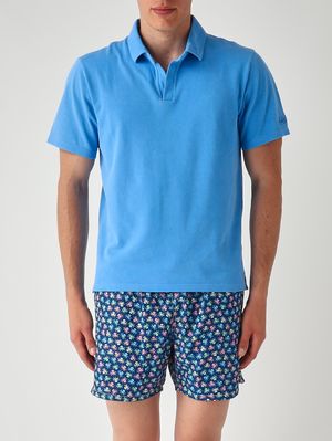 1. Herren-Poloshirt Charles Mineral aus Stretch-Baumwolle Piqué 17 m Cloud Blue