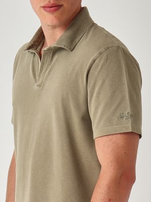 5. Polo Charles Mineral en coton stretch pour homme Piquet 52 Military