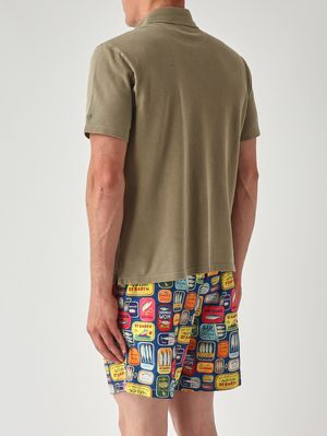 4. Polo Charles Mineral en coton stretch pour homme Piquet 52 Military