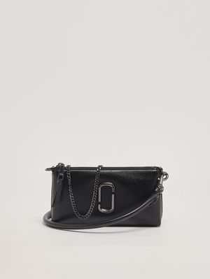 3. Compact Saffiano leather pouch with versatile shoulder strap Black