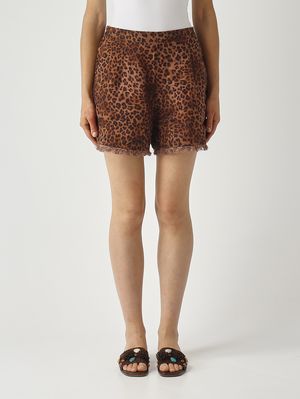 1. Short Amani en lin pour femme Marron