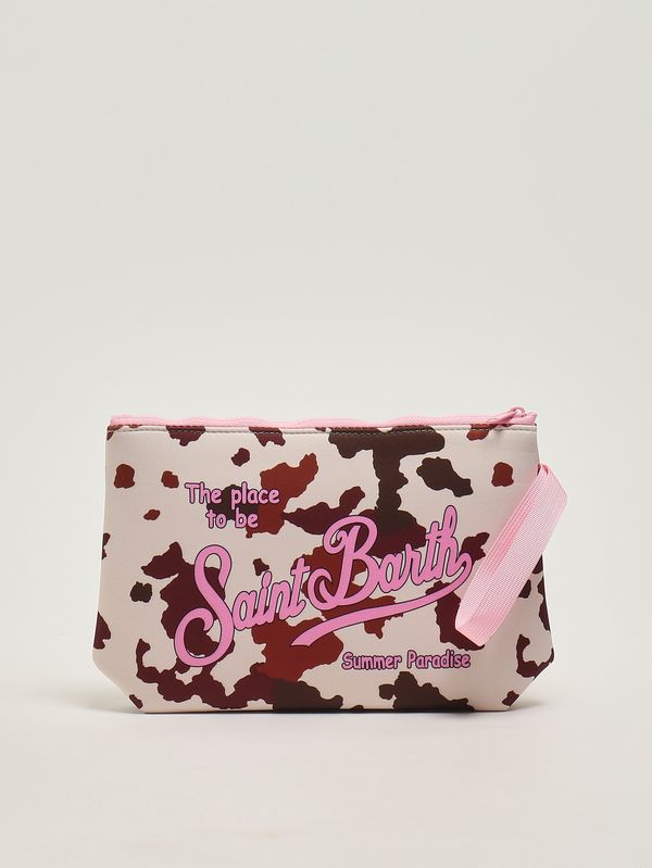 Aline L Pochette aus Scuba-Stoff Kuhhaut MC2 Saint Barth