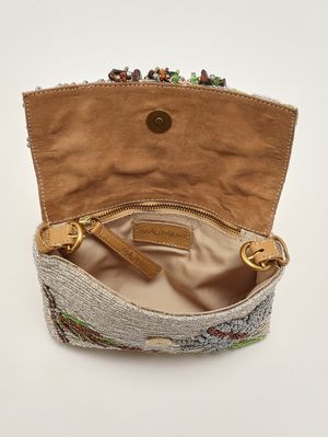4. Women's cotton bag Beige-Green-Pink