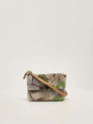 3. Women's cotton bag Beige-Green-Pink