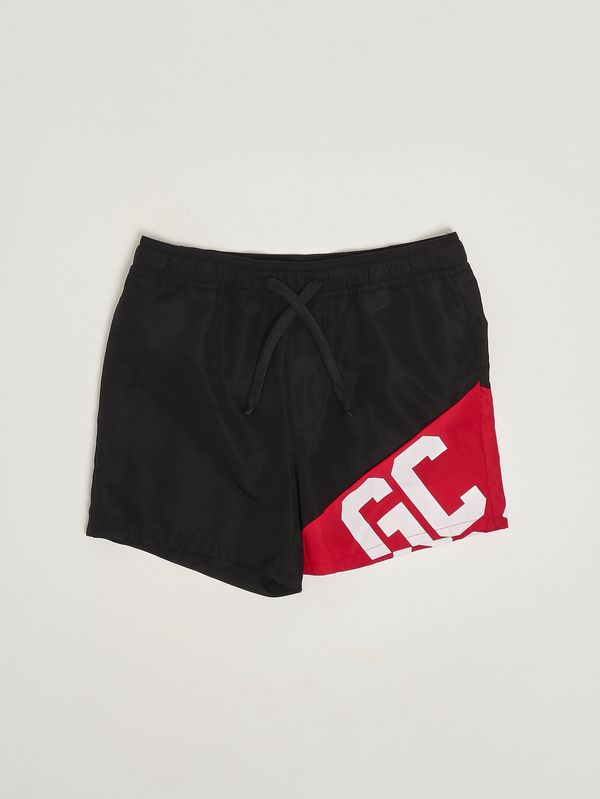 Bañador para niño de tejido técnico Negro-rojo GCDS