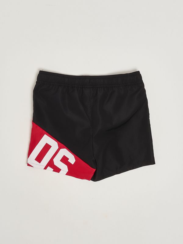 2. Badehose für Jungen aus Funktionsmaterial Schwarz-Rot GCDS c1bjqs524t016