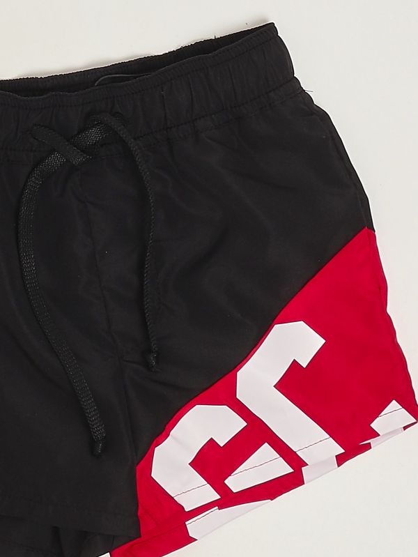 3. Bañador para niño de tejido técnico Negro-rojo GCDS c1bkqs524t016