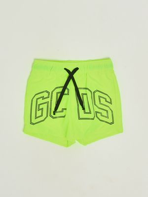 1. Badehose für Jungen aus Funktionsmaterial Fluoreszierendes Gelb