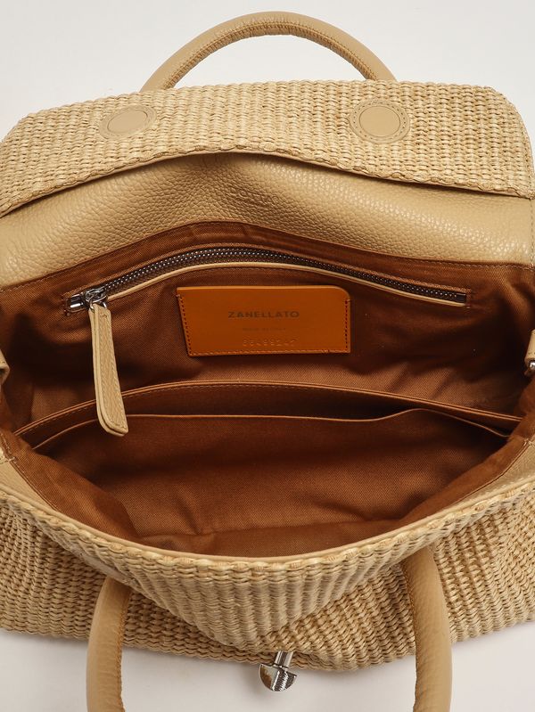 4. Sac pour femme Dotta Vimini S en raphia et cuir Beige Paprika Doux Zanellato 0692602030000 s
