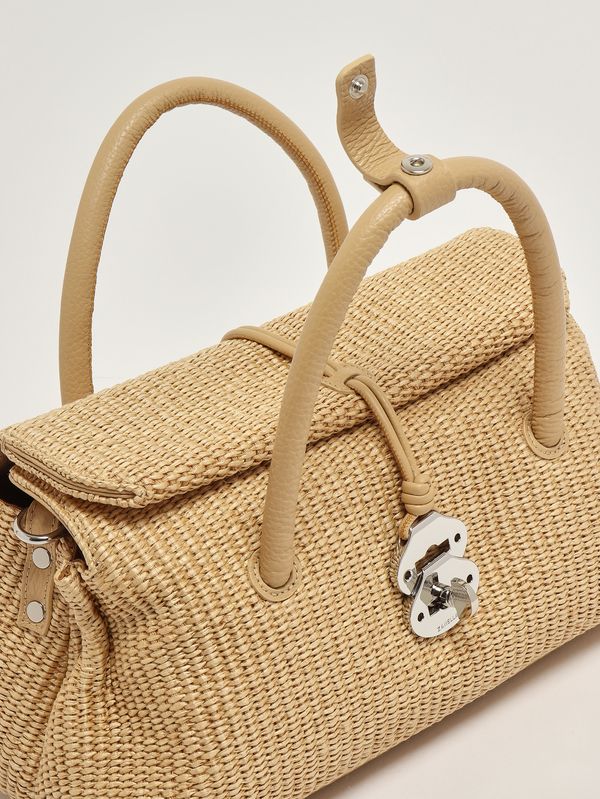 5. Sac pour femme Dotta Vimini S en raphia et cuir Beige Paprika Doux Zanellato 0692602030000 s