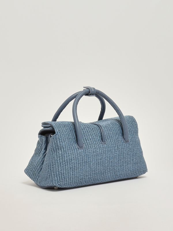 2. Borsa donna Dotta Vimini S in rafia e pelle Blue Adriatico Zanellato 0692602030000 s