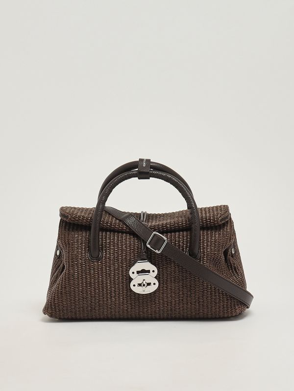 3. Borsa donna Dotta Vimini S in rafia e pelle Brown Sottobosco Zanellato 0692602030000 s