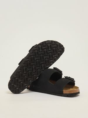 4. Sandalia Arizona para hombre en piel de ante. Negro