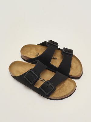 2. Sandalia Arizona para hombre en piel de ante. Negro